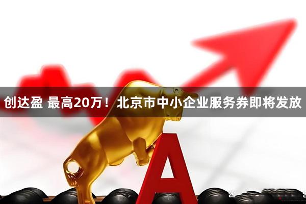 创达盈 最高20万！北京市中小企业服务券即将发放