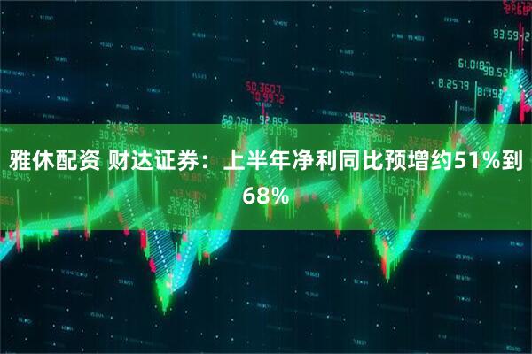 雅休配资 财达证券：上半年净利同比预增约51%到68%