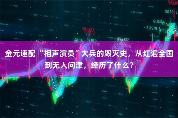 金元速配 “相声演员”大兵的毁灭史，从红遍全国到无人问津，经历了什么？